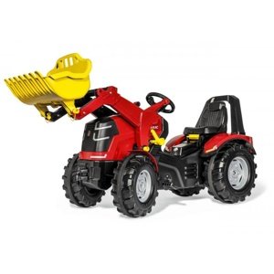 Šlapací traktor X-Trac Premium červený s předním nakladačem
