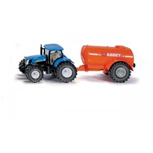 SIKU Traktor modrý set s cisternou model kov 1945 98114 1:50