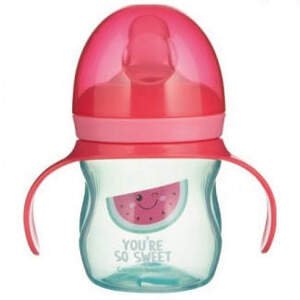 Canpol Babies dětský učící hrnek netekoucí s úchyty So Cool - růžový, 150 ml