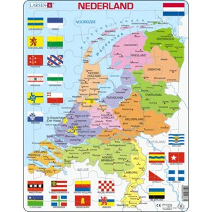 Larsen Výukové Politická mapa Nizozemska 48 dílků
