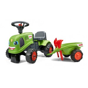 Falk traktor Claas zelené s volantem a valníkem