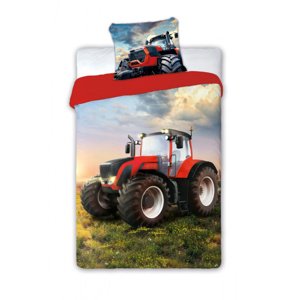 Faro Povlečení Červený traktor - 140x200 70x90