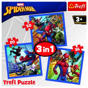 Trefl Spider-Man 3v1 20,36,50 dílků