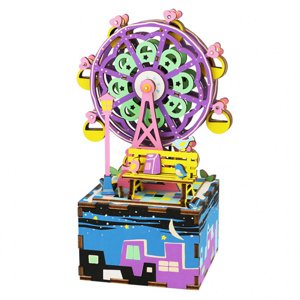 Robotime 3D skládačka hrací skříňky Malý kolotoč AM402 69 ks