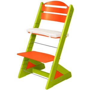 Dětská rostoucí židle JITRO PLUS světle zeleno - oranžová