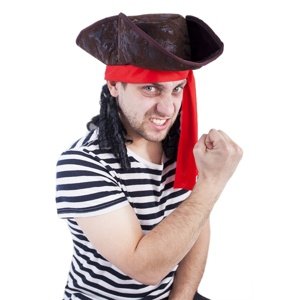 Klobouk pirát s vlasy, dospělý