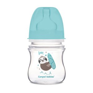 Canpol babies Kojenecká lahev se širokým hrdlem EXOTIC ANIMALS 120 ml modrá