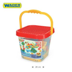 Wader 41340 Mini Blocks Velký kbelík s kostkami