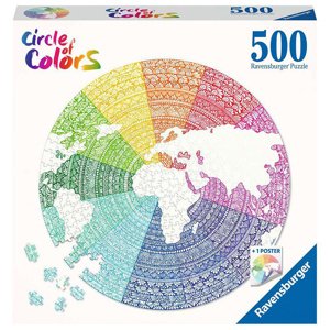 Ravensburger - 2D puzzle: Paleta barev. Mandala 500 ks