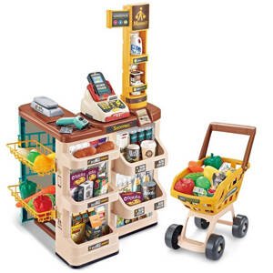 Woopie Store Supermarket s vozíkem Hmotnost Registrační pokladna Skener