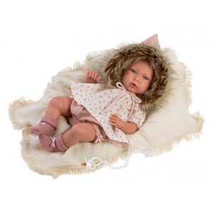 Llorens NEW BORN - realistická panenka miminko se zvuky a měkkým látkovým tělem - 42 cm