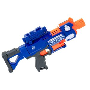 Puška Blaze Storm + zaměřovač + 20 nábojů modré barvy