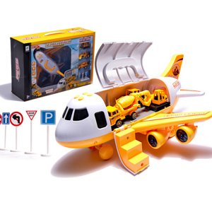 FunPlay FP-6864-3 Letadlo se stavebními stroji s příslušenstvím 300x250x140 mm žltá