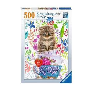 Ravensburger: Puzzle 500 dílků - Koťata v hrnečku
