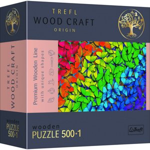 TREFL Wood Craft Origin Duhoví motýli 501 dílků