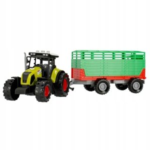 Traktor s příslušenstvím baterie + osvětlení Moje Ranczo 39x12x13 cm