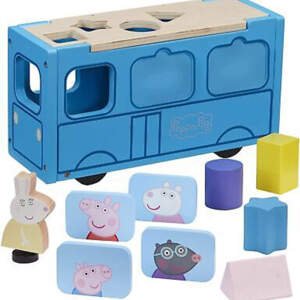 Peppa Pig - Dřevěný autobusový třídič