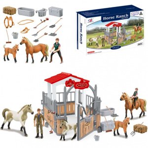 Set farma - figurky + koně 18 ks