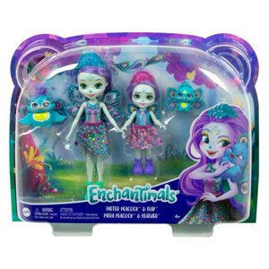 Enchantimals Dolls Sisters 2-Pack Patter a Piera Peacock MATTEL