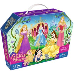 Trefl glitter v kufříku Princezny Disney 70 dílků
