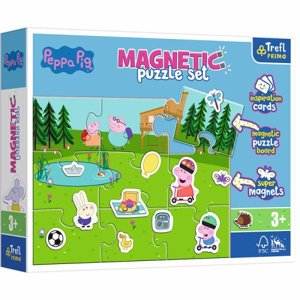 Trefl Magnetické Peppa a její zábava Peppa Pig v krabici 28,5x22x5cm 12 dílků