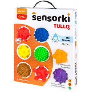 TULLO Senzorické míčky Sensorki 8 ks bez otvoru