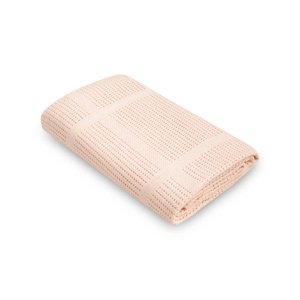 Sensillo pletená bavlněná deka lulu světle růžová