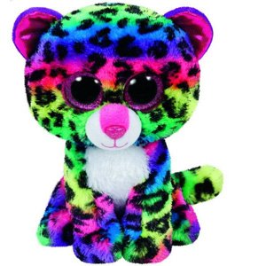 TY Beanie Boos DOTTY maskot vícebarevný leopard 15cm