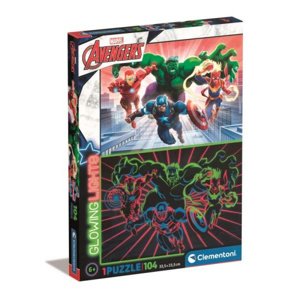 Puzzle Clementoni GLOWING 104 dílků - Avengers 27554