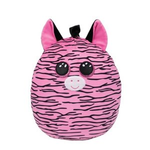 TY Squish-a-Boos maskot růžový zebra polštář - ZOEY, 22 cm