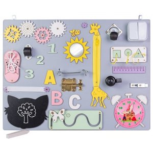 montessori Activity board pro holčičku - 50x37,5