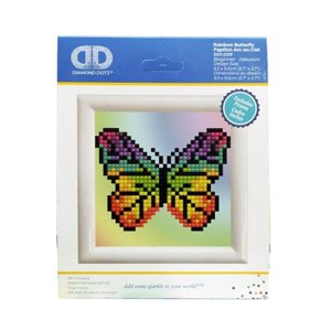 DOTZIES Diamantové malování Duhový motýl 12x12 cm