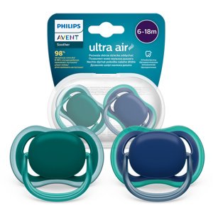 AVENT Ultra Air dudlík 6-18m tmavě modrá/zelená