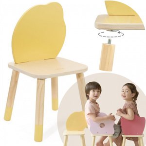 CLASSIC WORLD Pastel Grace židlička - stolička pro děti - citron dřevěná