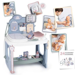 Smoby Baby Care Medical Center pro péči o panenky s elektronickým tabletem + 24 příslušenství