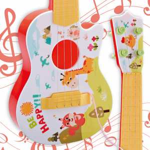 WOOPIE dětská akustická kytara červená 43 cm