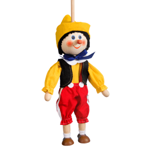 Dřevěná loutka bez nití Pinokio