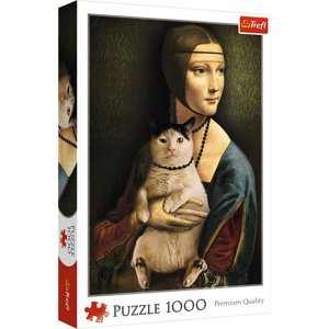 Trefl: Puzzle 1000 dílků - Dáma s kočkou