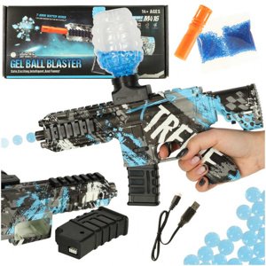 Vodní puška modrá gelová kuličková pistole USB 550 ks 7-8 mm