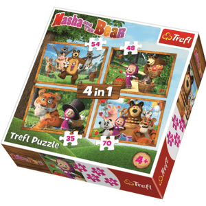 SIMBA Puzzle Máša v lese Puzzle 4v1 pro děti