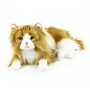 plyšová kočka perská ležící, 25 cm