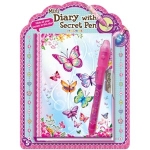 Mini deník s tajným perem motýlci