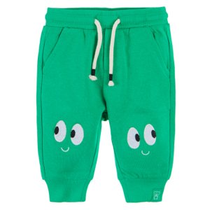 Sportovní kalhoty s aplikací- zelené - 62 GREEN