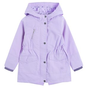 Dívčí kabát s kapucí- fialový - 92 VIOLET