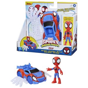 Spider-man Spidey and his Amazing friends tématické vozidlo - Miles with Drill Spinner