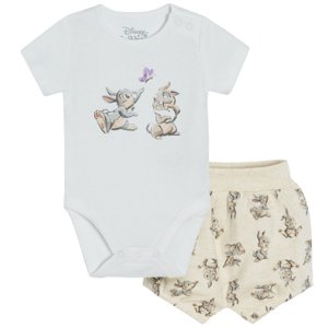 Novorozenecký set body s krátkým rukávem a šortek Disney- bílá, béžová - 62 MIX