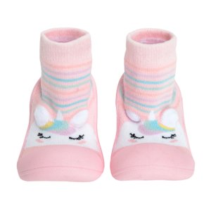 Ponožkové boty s protiskluzovou podrážkou- růžové - 20_21 LIGHT PINK