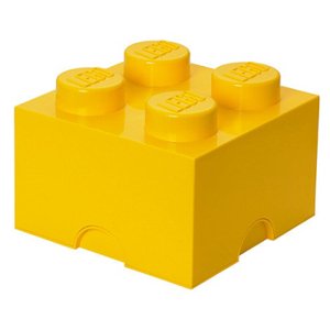 LEGO úložný box 250 x 250 x 180 mm - žlutá
