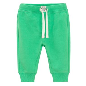Jednobarevné teplákové kalhoty -zelené - 62 GREEN