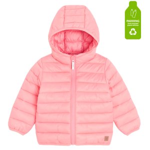 Přechodová bunda s kapucí -růžová - 68 CORAL